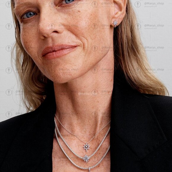 Pandora Sparkling Firework Double Dangle Charm - Picture 5 of 5